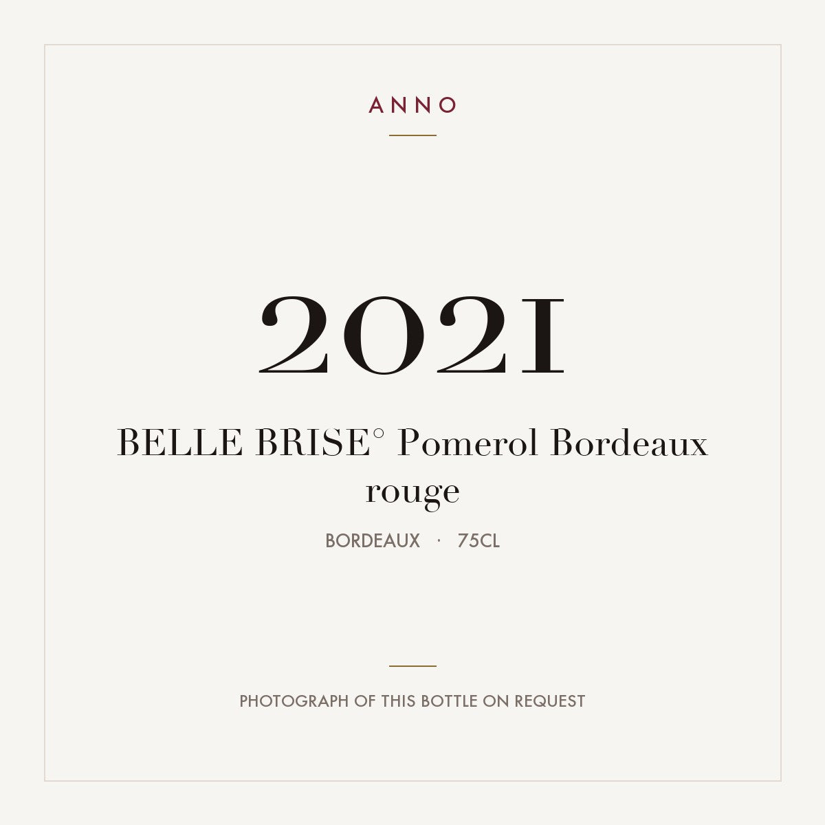 Chateau Belle-Brise Pomerol 2021 AOC 0,75l