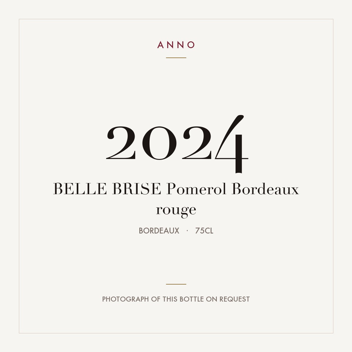 Chateau Belle-Brise Pomerol 2024 AOC 0,75l