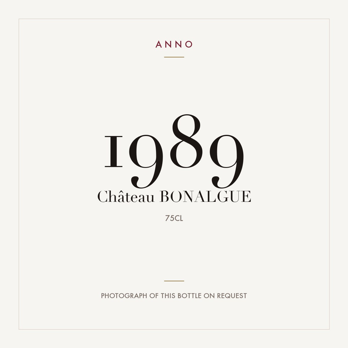 Chateau Bonalgue Pomerol 1989 AOC 0,75l