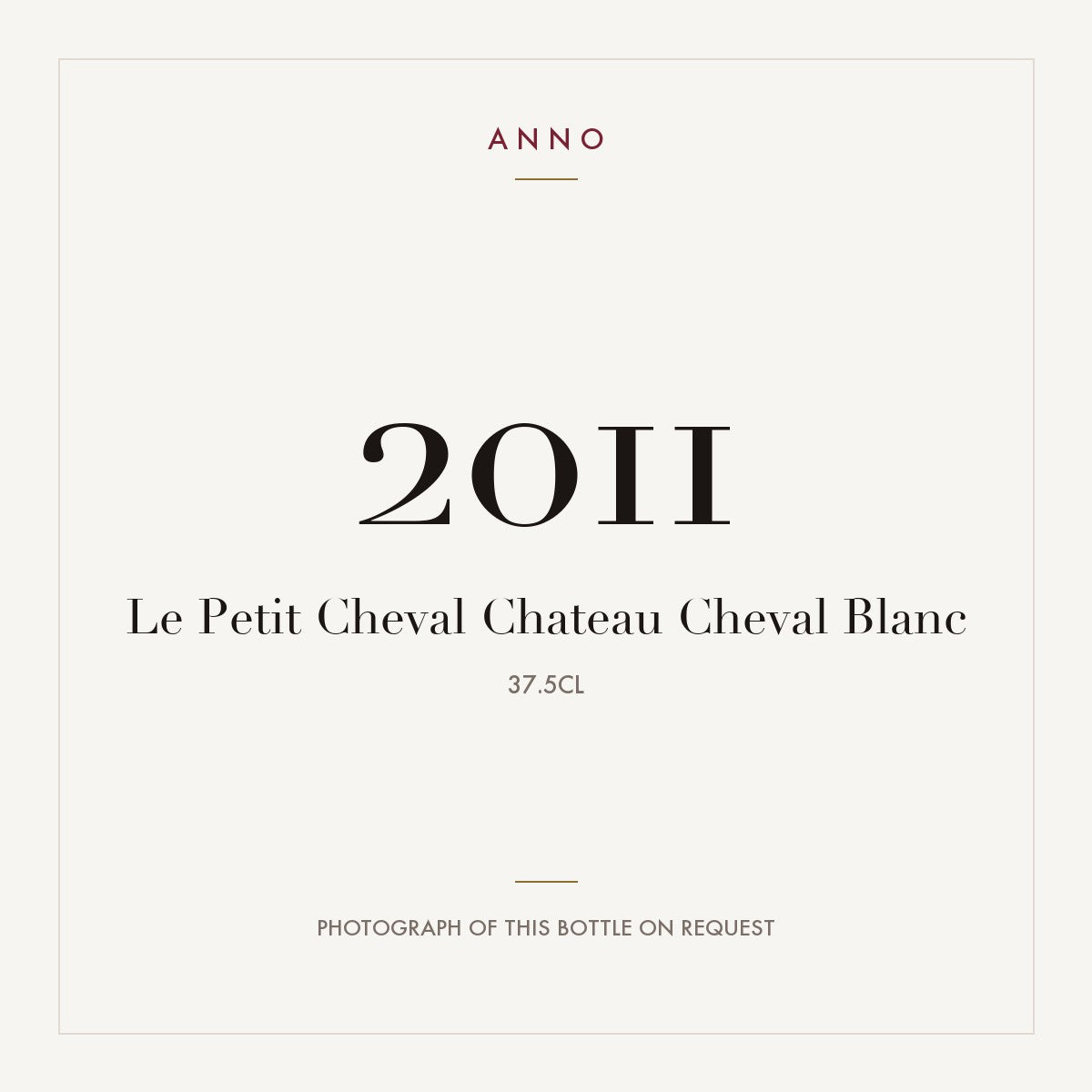 Chateau Cheval Blanc Le Petit Cheval Saint-Emilion 2011 AOC 0,375l