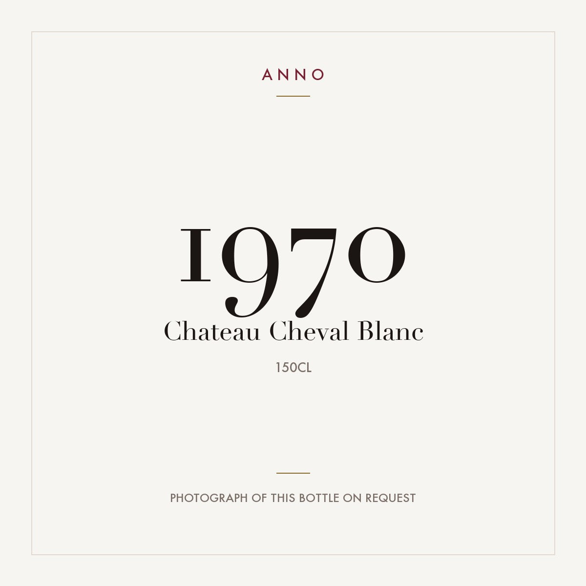 Chateau Cheval Blanc Saint-Emilion 1970 AOC 1,5l