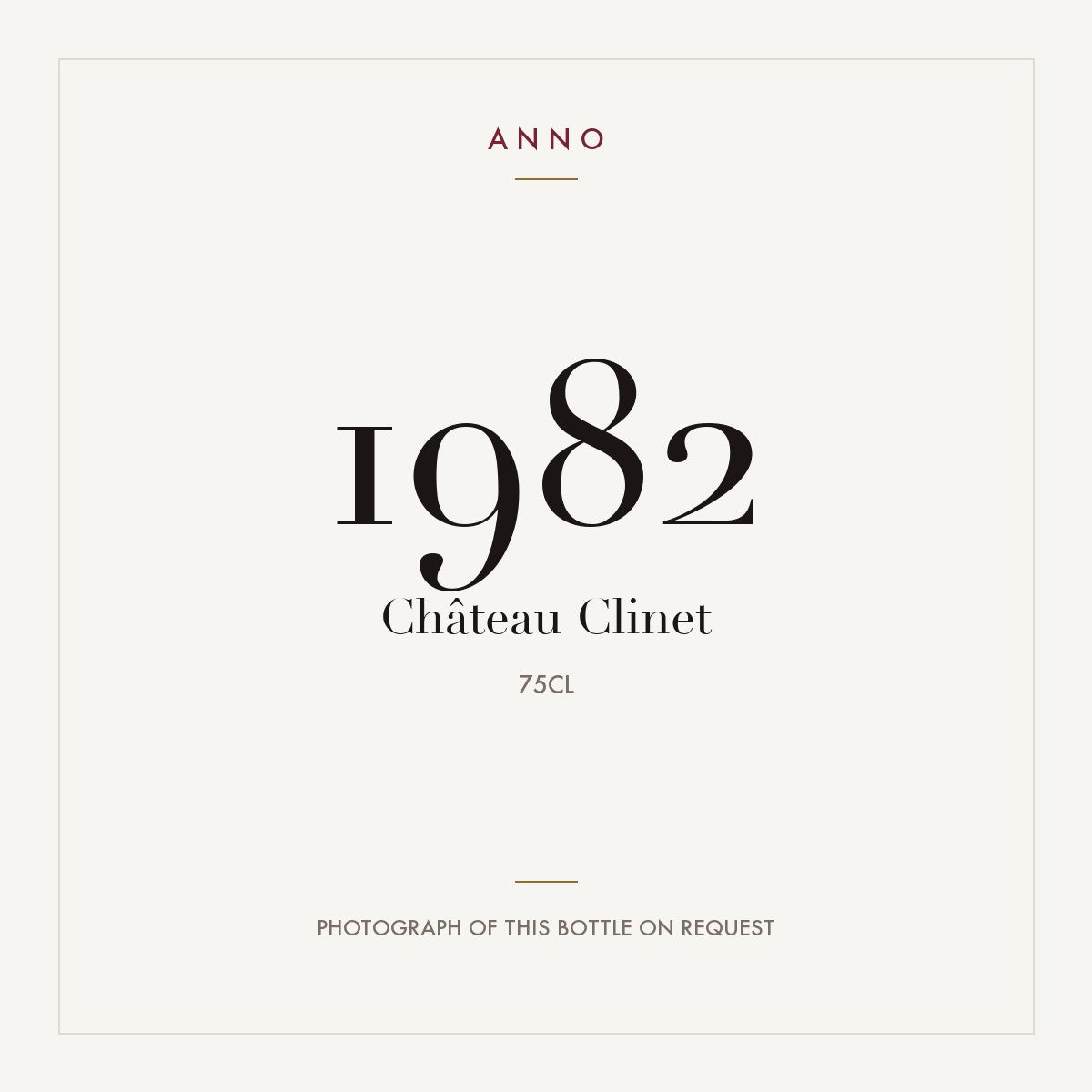 Chateau Clinet Pomerol 1982 AOC 0,75l