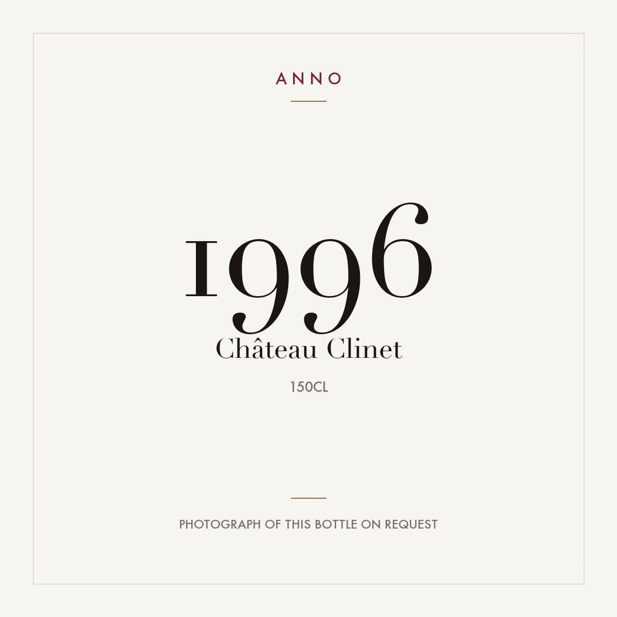 Chateau Clinet Pomerol 1996 AOC 1,5l