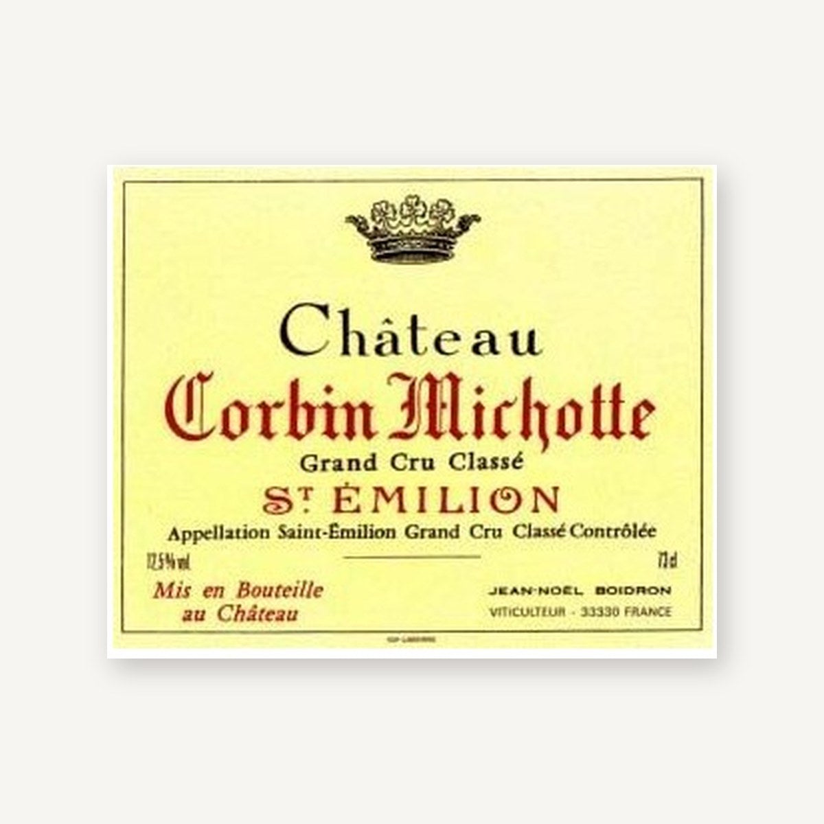 Chateau Corbin Michotte Saint-Emilion 1973 AOC 0,75l