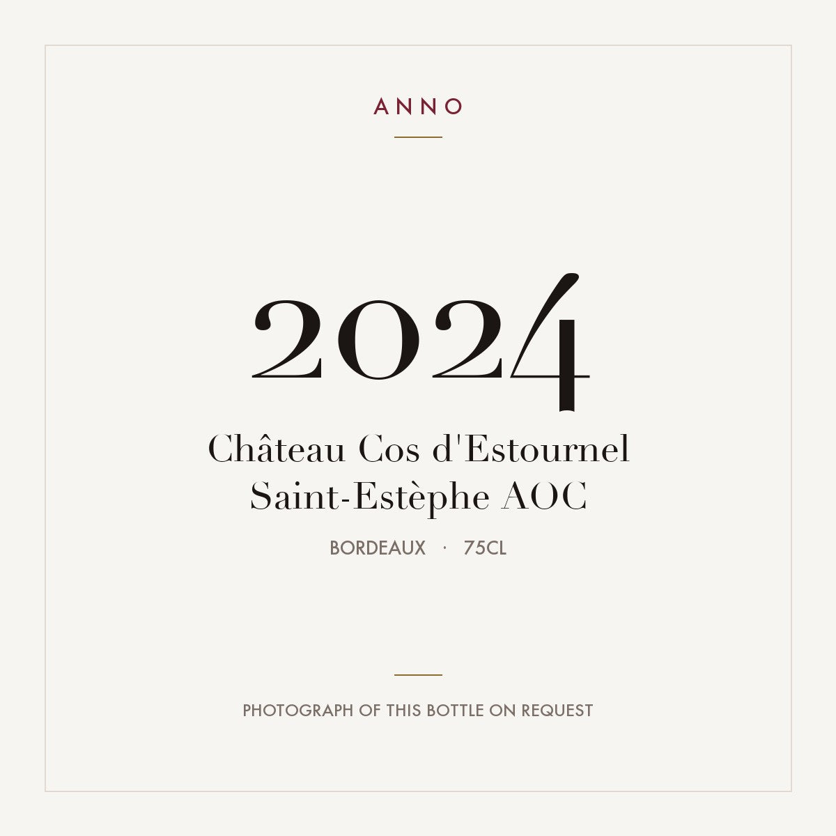 Chateau Cos d'Estournel Saint-Estephe 2024 AOC 0,75l