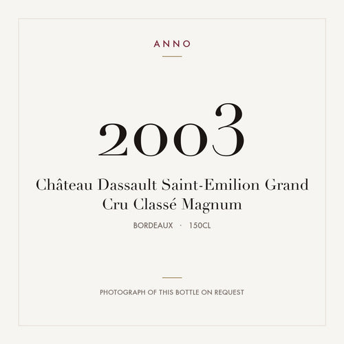 Chateau Dassault Saint-Emilion Grand Cru Classe 2003 AOC 1,5l