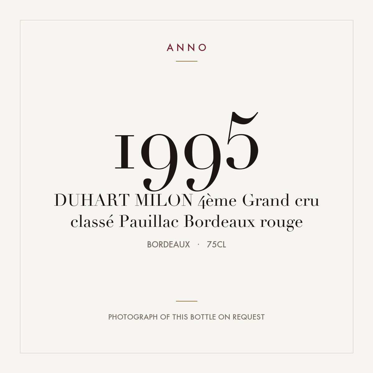 Chateau Duhart-Milon Pauillac 1995 AOC 0,75l