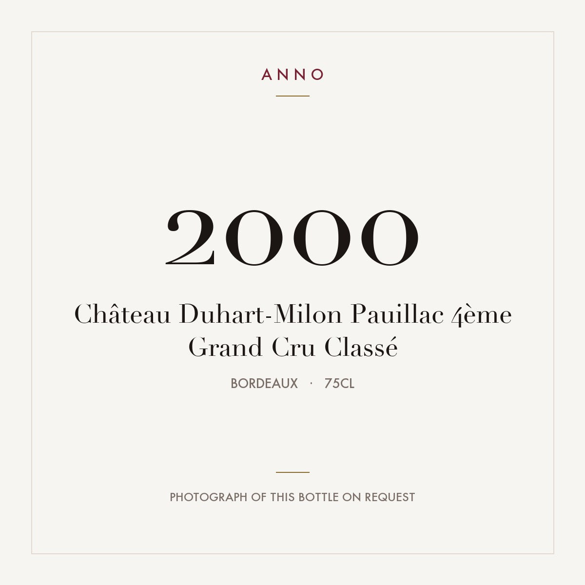 Chateau Duhart-Milon Pauillac 2000 AOC 0,75l