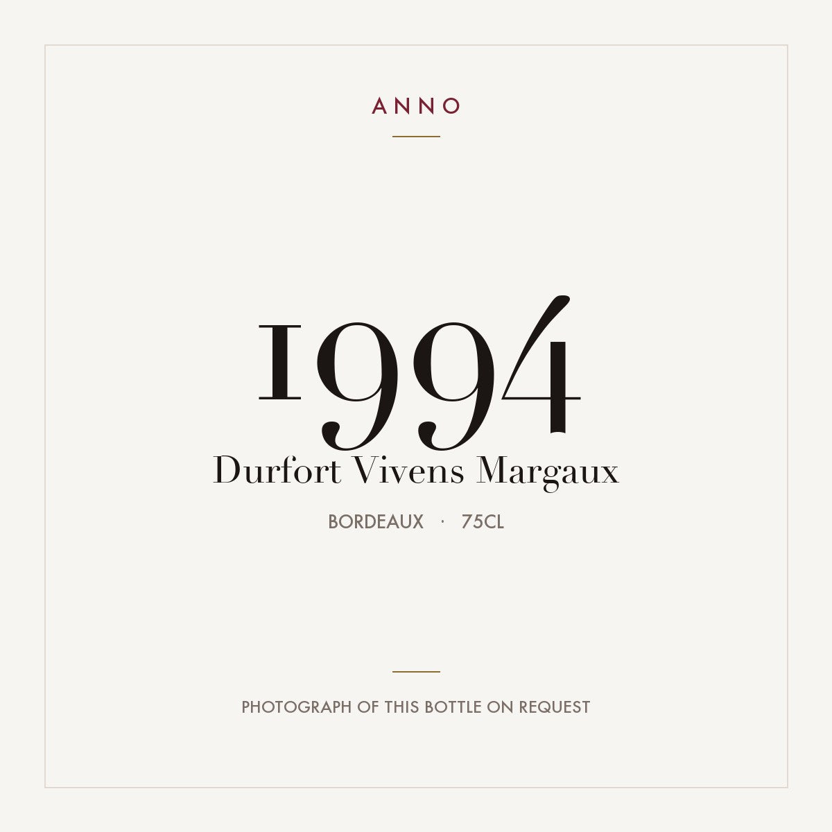 Chateau Durfort-Vivens Margaux 1994 AOC 0,75l