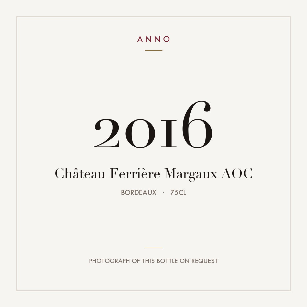 Chateau Ferriere Margaux 2016 AOC 0,75l