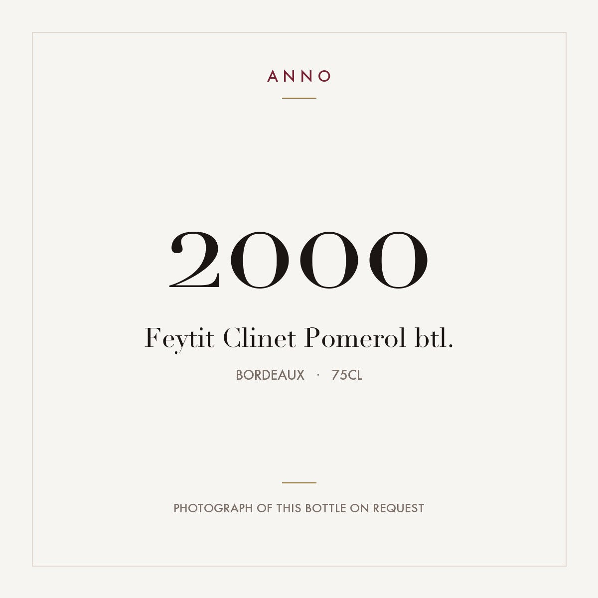 Chateau Feytit-Clinet Pomerol 2000 AOC 0,75l