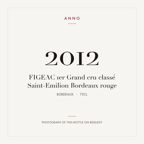 Chateau Figeac Saint-Emilion 2012 AOC 0,75l