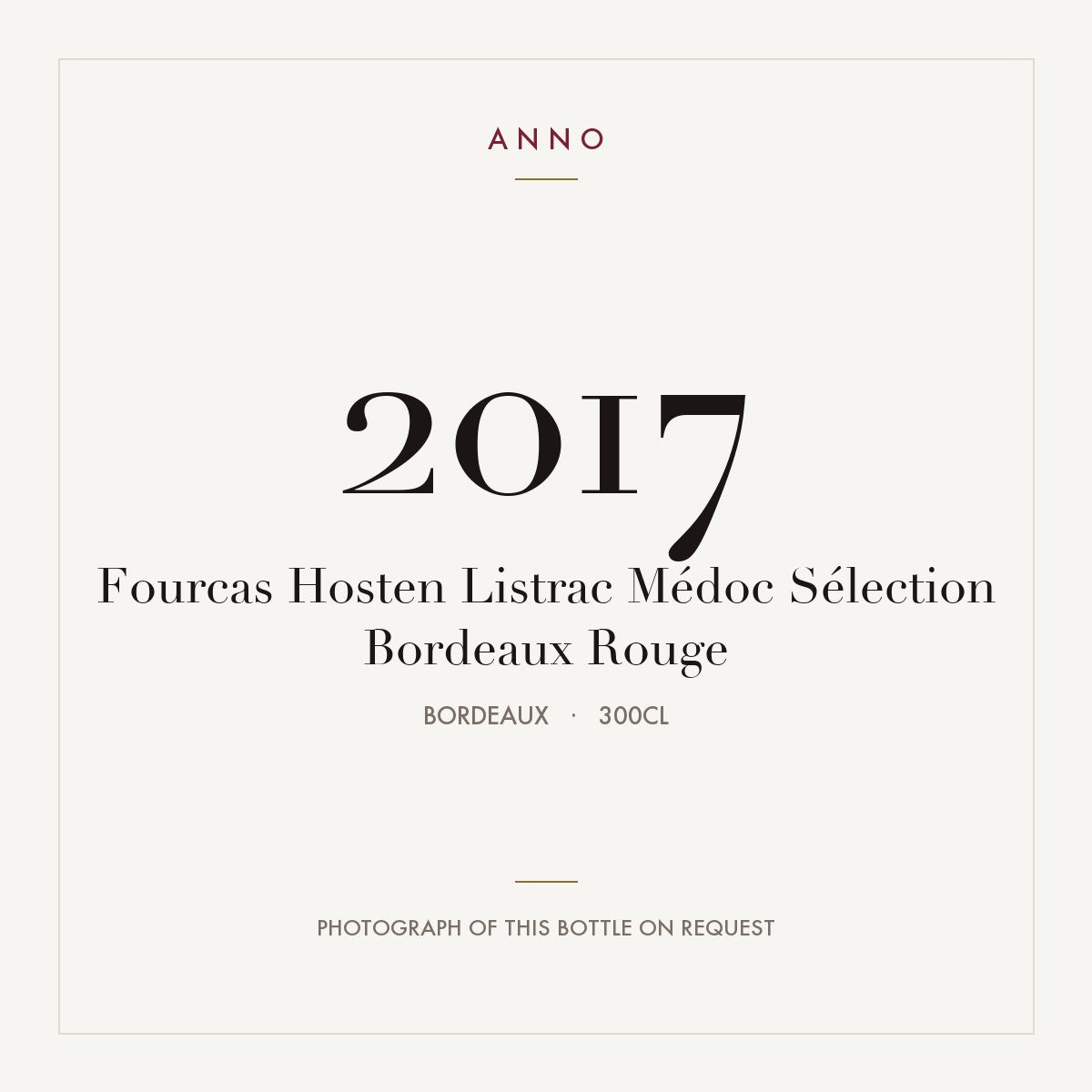 Chateau Fourcas Hosten Selection Listrac-Medoc 2017 AOC 3l