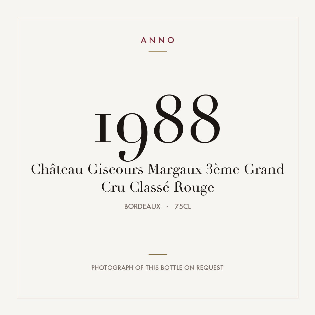 Chateau Giscours Margaux 1988 AOC 0,75l