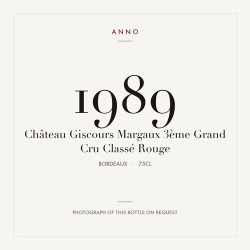 Chateau Giscours Margaux 1989 AOC 0,75l