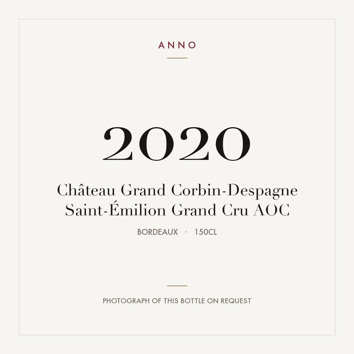 Chateau Grand Corbin-Despagne Saint-Emilion Grand Cru 2020 AOC 1,5l