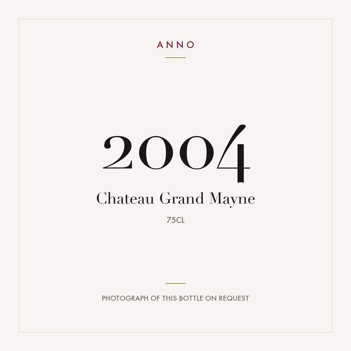 Chateau Grand Mayne Saint-Emilion 2004 AOC 0,75l