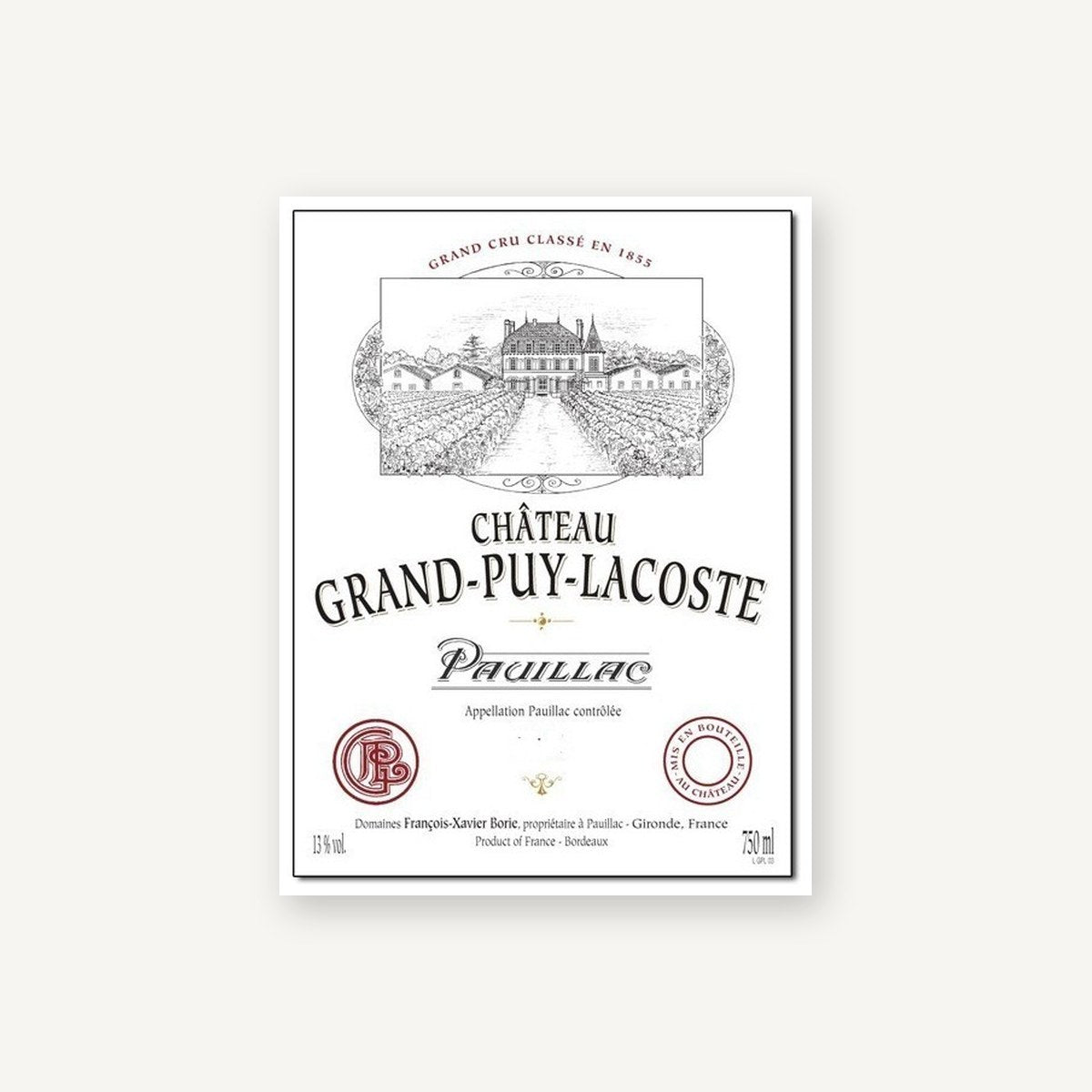 Chateau Grand-Puy-Lacoste Pauillac 2004 AOC 0,75l