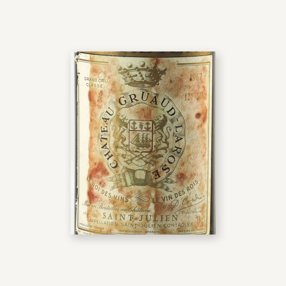 Chateau Gruaud Larose Saint-Julien 1967 AOC 0,75l