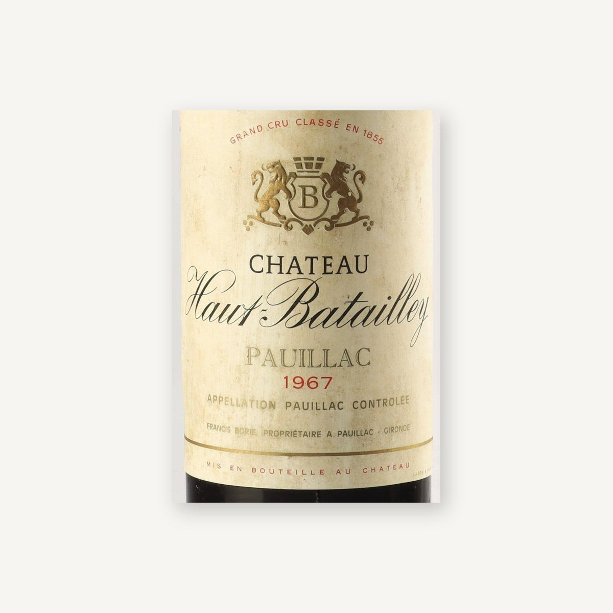 Chateau Haut-Batailley Pauillac 1967 AOC 0,75l