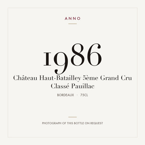 Chateau Haut-Batailley Pauillac 1986 AOC 0,75l