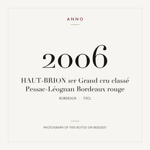 Chateau Haut-Brion Pessac-Leognan 2006 AOC 0,75l