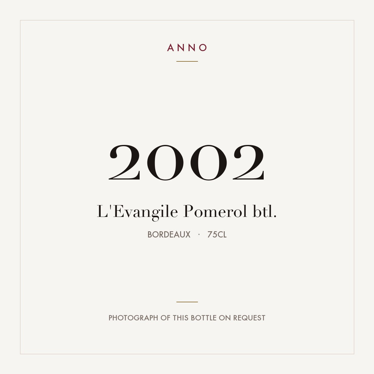 Chateau L'Evangile Pomerol 2002 AOC 0,75l