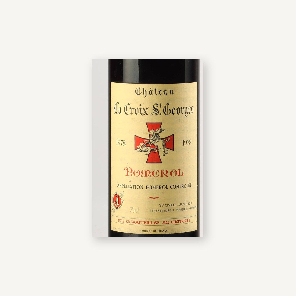 Chateau La Croix Saint Georges Pomerol 1978 AOC 0,75l