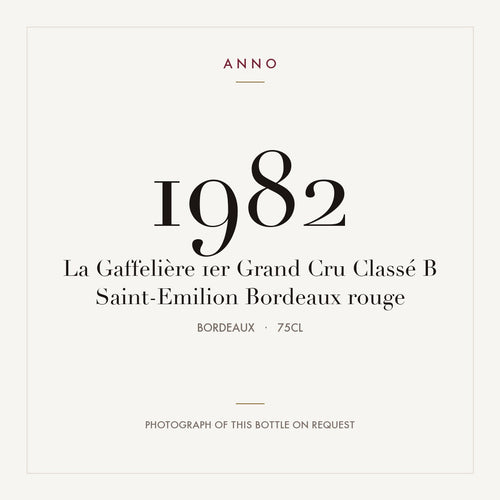 Chateau La Gaffeliere Saint-Emilion 1982 AOC 0,75l