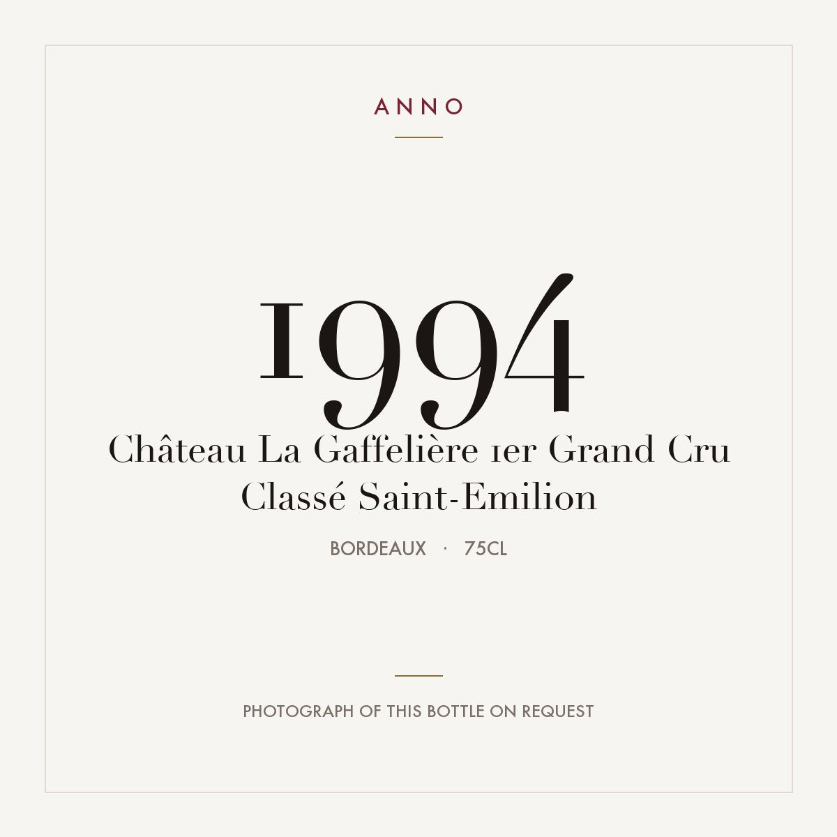 Chateau La Gaffeliere Saint-Emilion 1994 AOC 0,75l