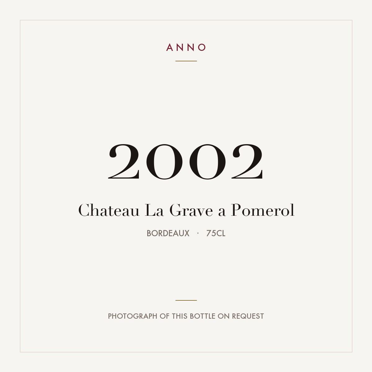 Chateau La Grave a Pomerol Pomerol 2002 AOC 0,75l