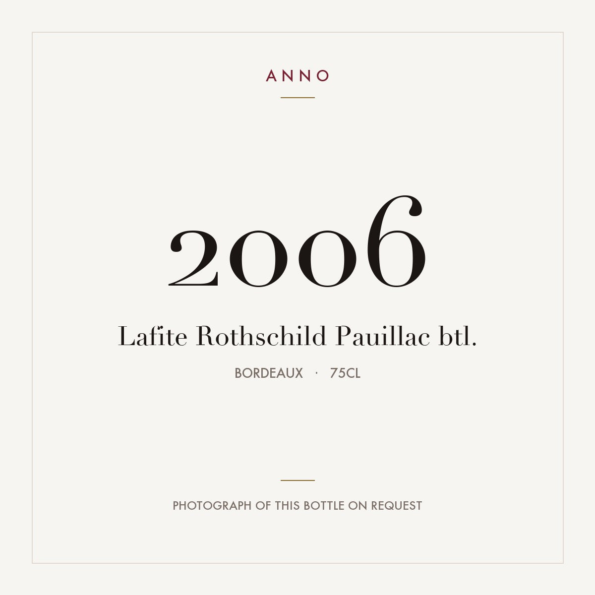 Chateau Lafite Rothschild Pauillac 2006 AOC 0,75l