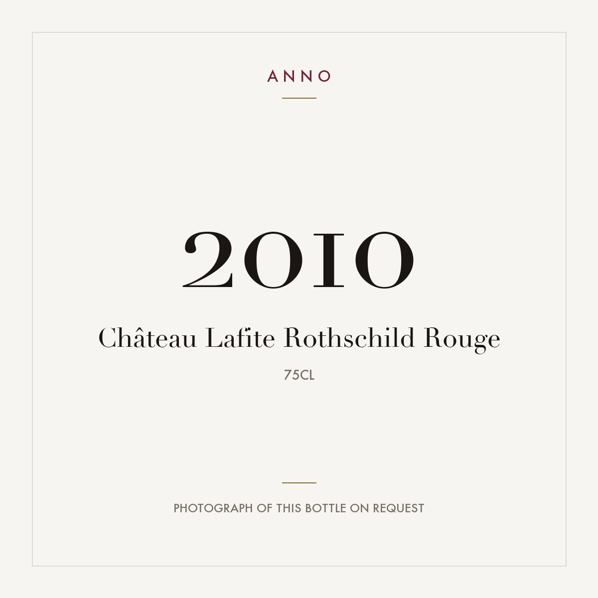 Chateau Lafite Rothschild Pauillac 2010 AOC 0,75l