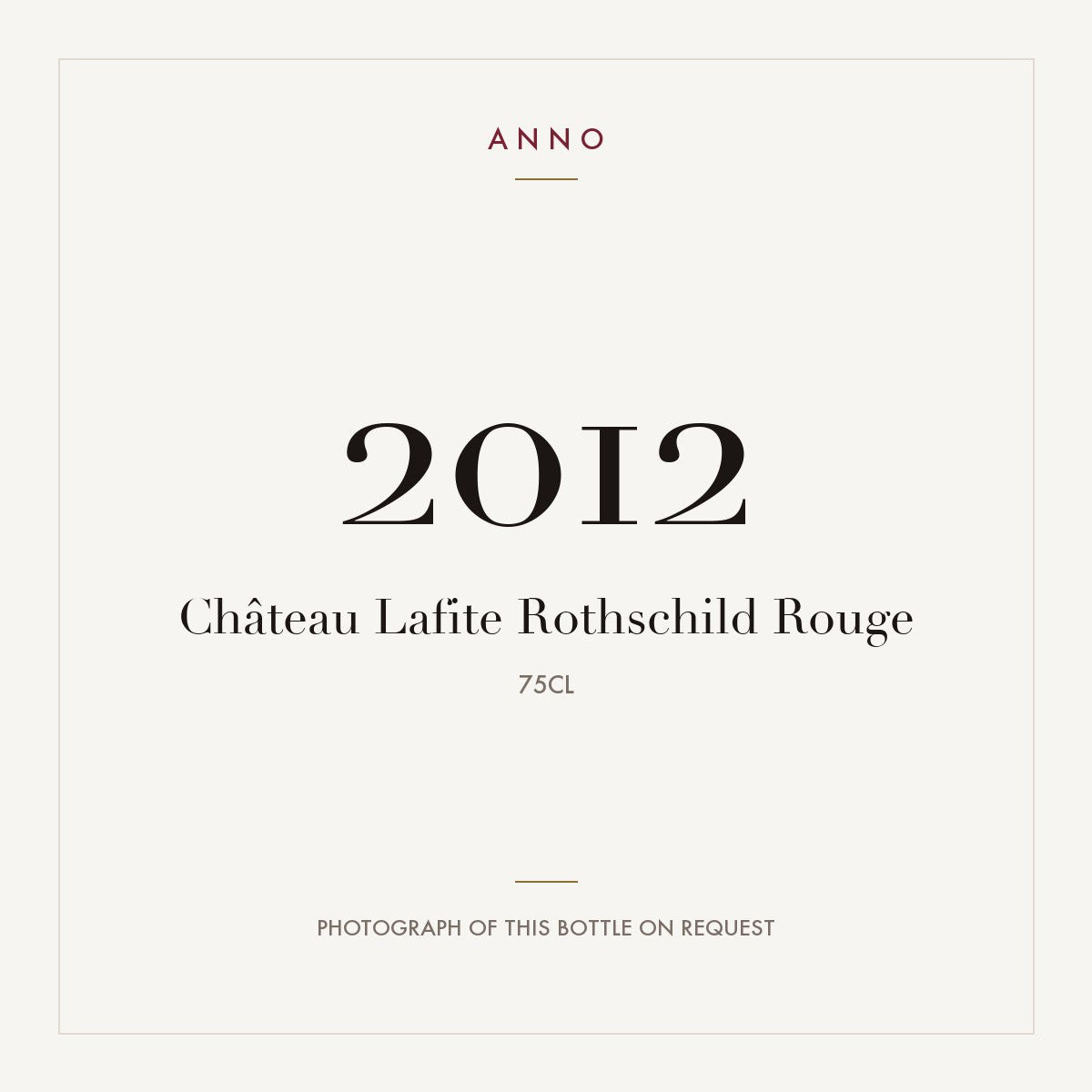 Chateau Lafite Rothschild Pauillac 2012 AOC 0,75l