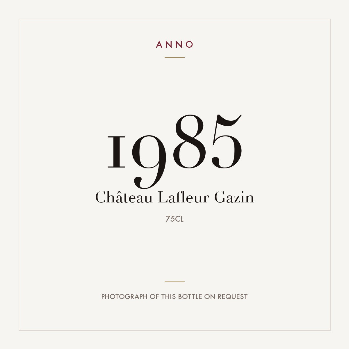 Chateau Lafleur-Gazin Pomerol 1985 AOC 0,75l