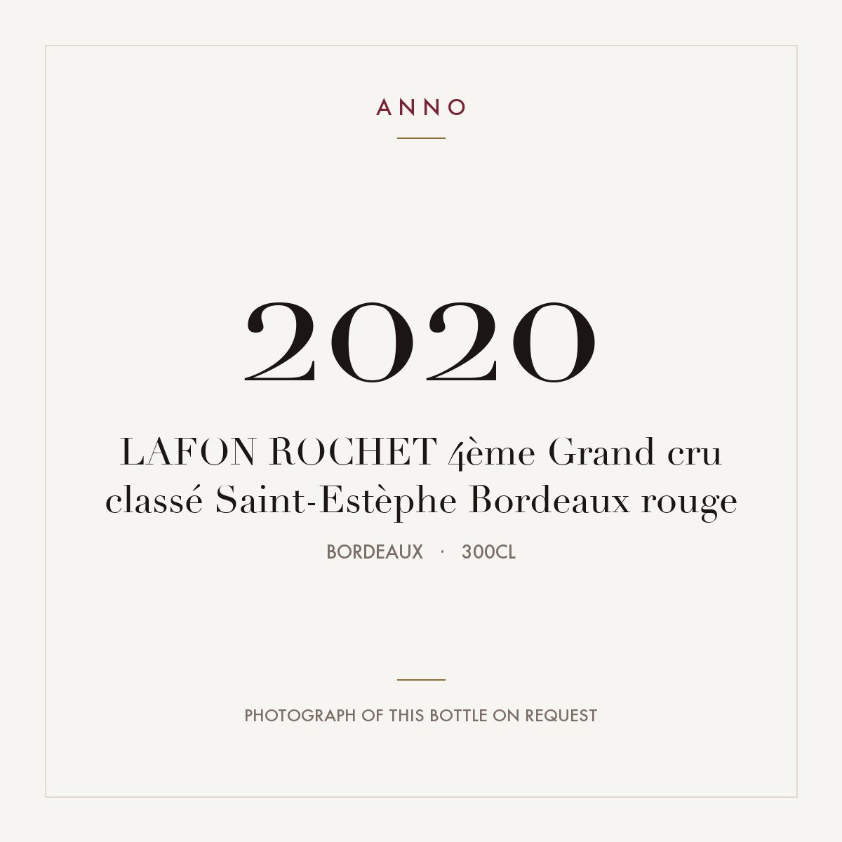 Chateau Lafon-Rochet Saint-Estephe 2020 AOC 3l