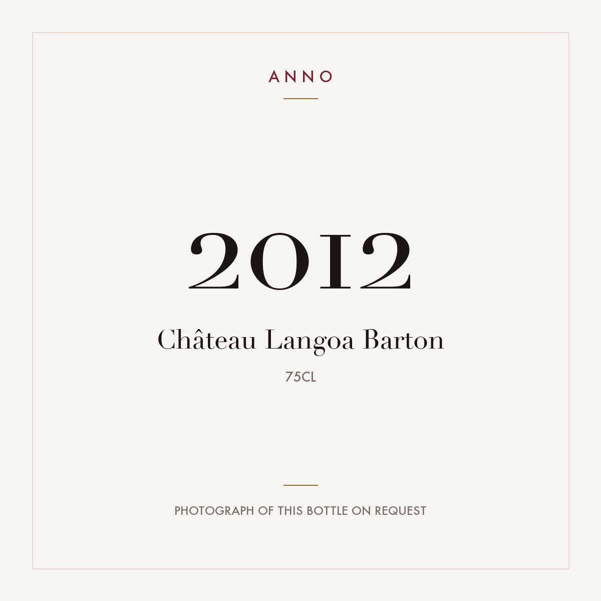 Chateau Langoa Barton Saint-Julien 2012 AOC 0,75l