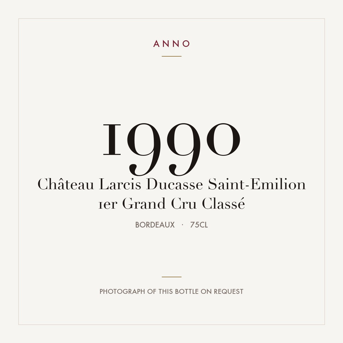 Chateau Larcis Ducasse Saint-Emilion 1990 AOC 0,75l