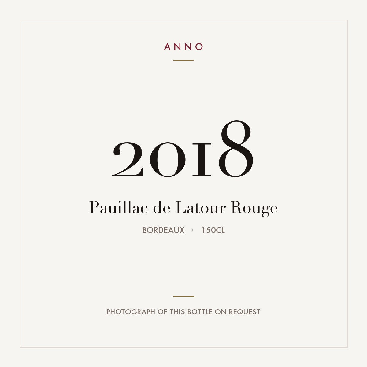 Chateau Latour Pauillac de Latour 2018 AOC 1,5l
