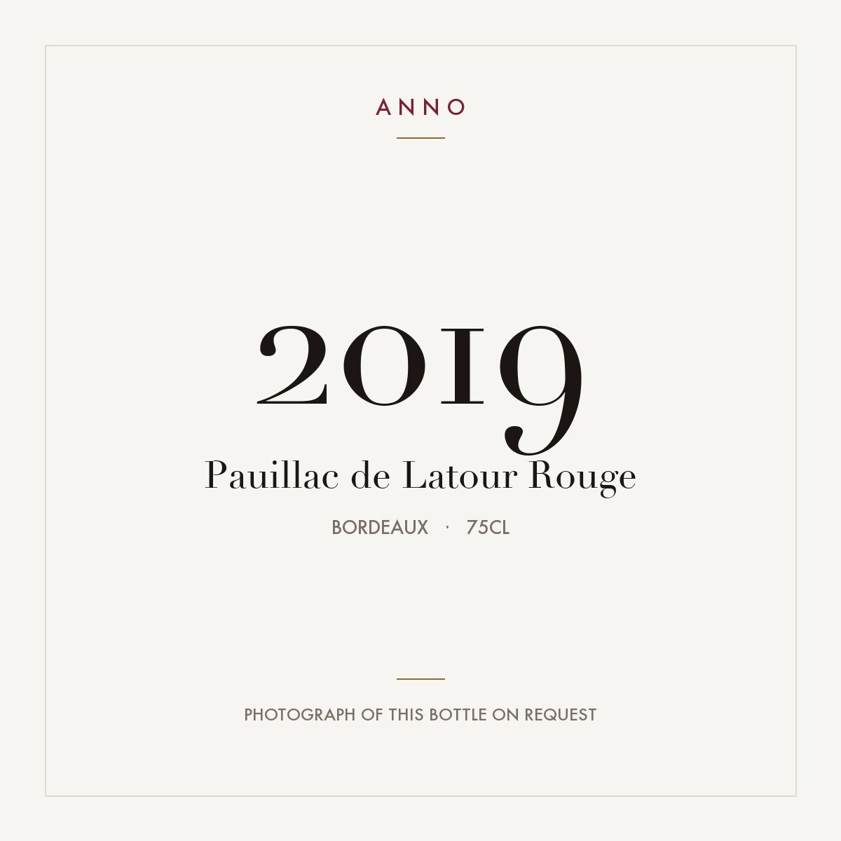 Chateau Latour Pauillac de Latour 2019 AOC 0,75l