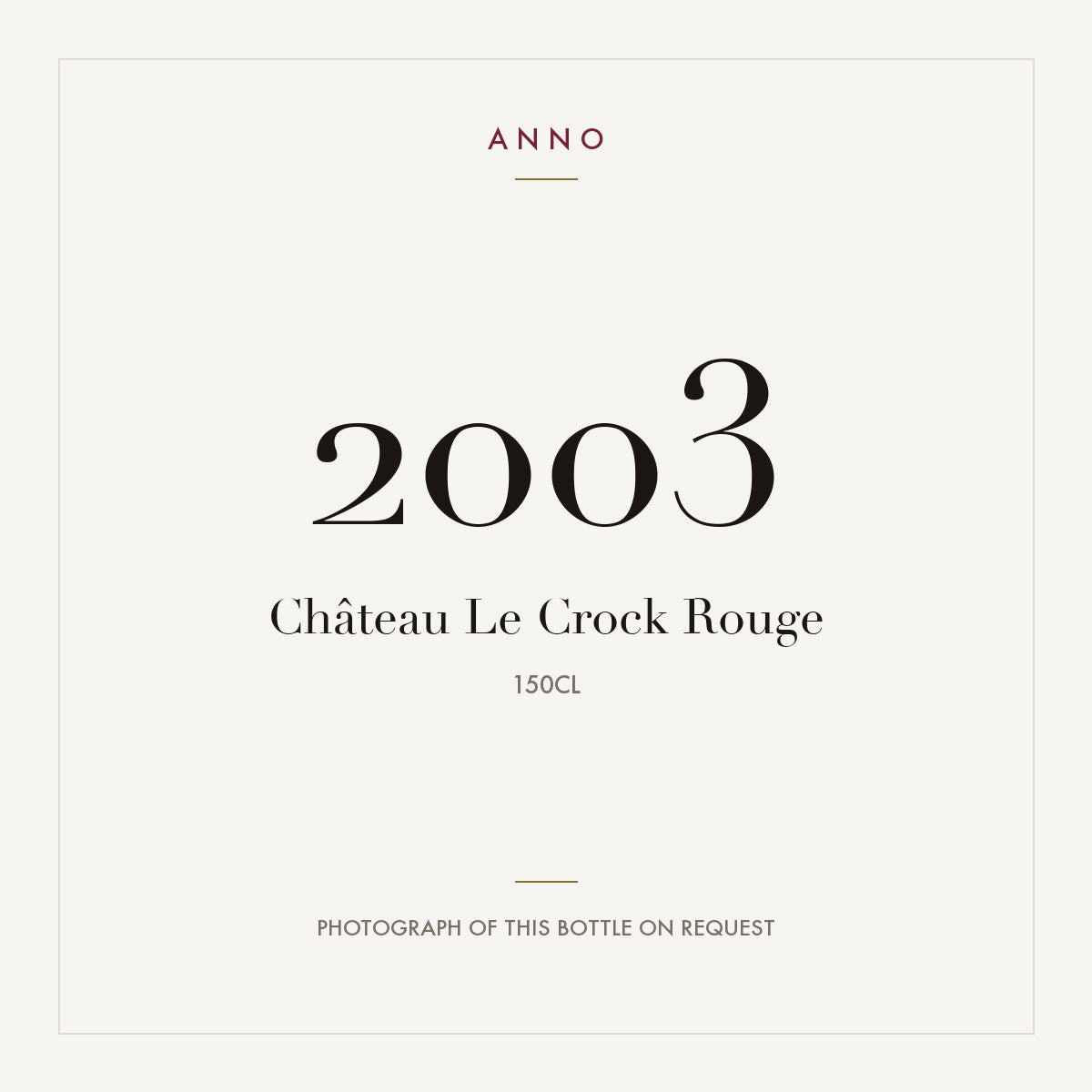 Chateau Le Crock Saint-Estephe 2003 AOC 1,5l