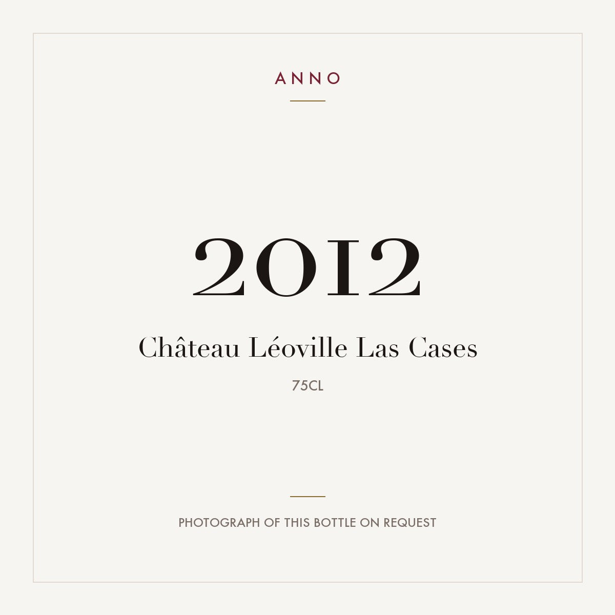 Chateau Leoville Las Cases Saint-Julien 2012 AOC 0,75l