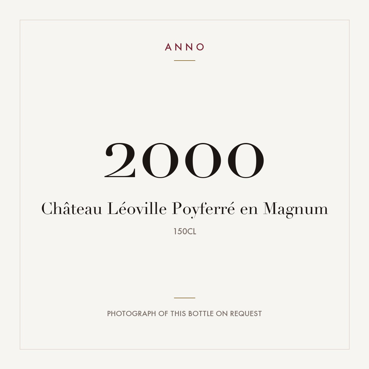 Chateau Leoville Poyferre Saint-Julien 2000 AOC 1,5l
