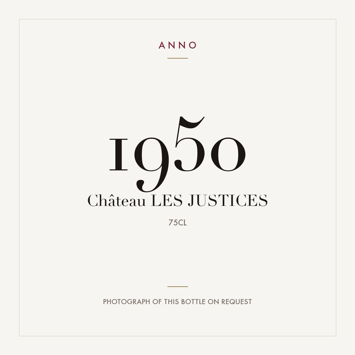 Chateau Les Justices Sauternes 1950 AOC 0,75l