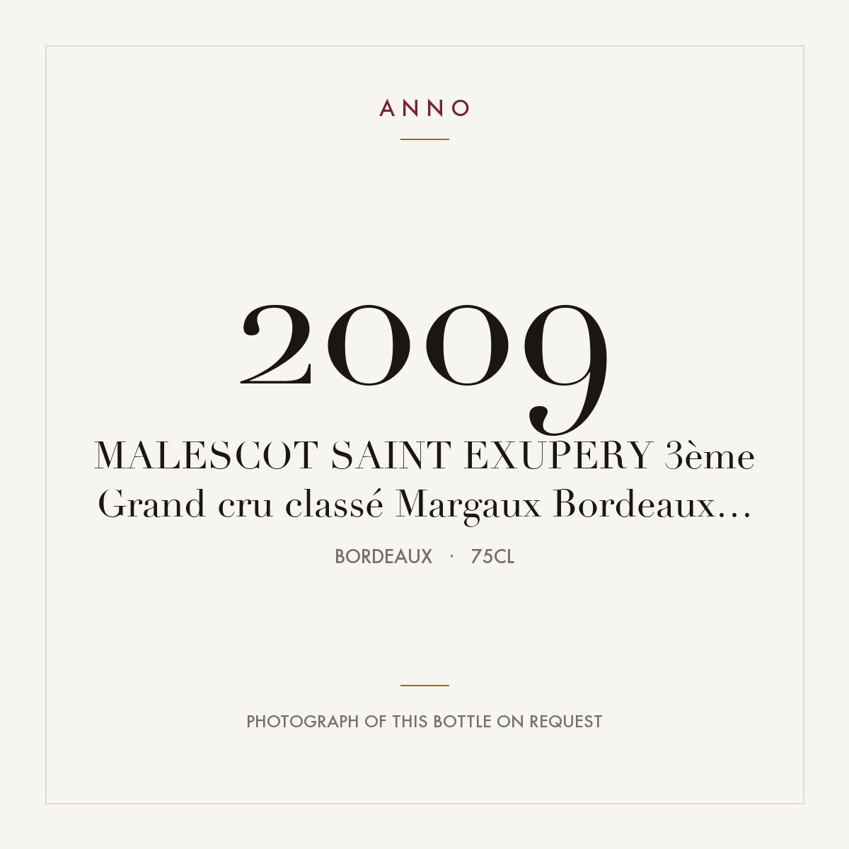 Chateau Malescot Saint-Exupery Margaux 2009 AOC 0,75l