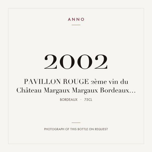 Chateau Margaux Pavillon Rouge du Chateau Margaux 2002 AOC 0,75l