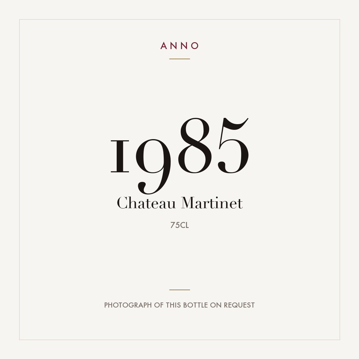 Chateau Martinet Saint-Emilion Grand Cru 1985 AOC 0,75l