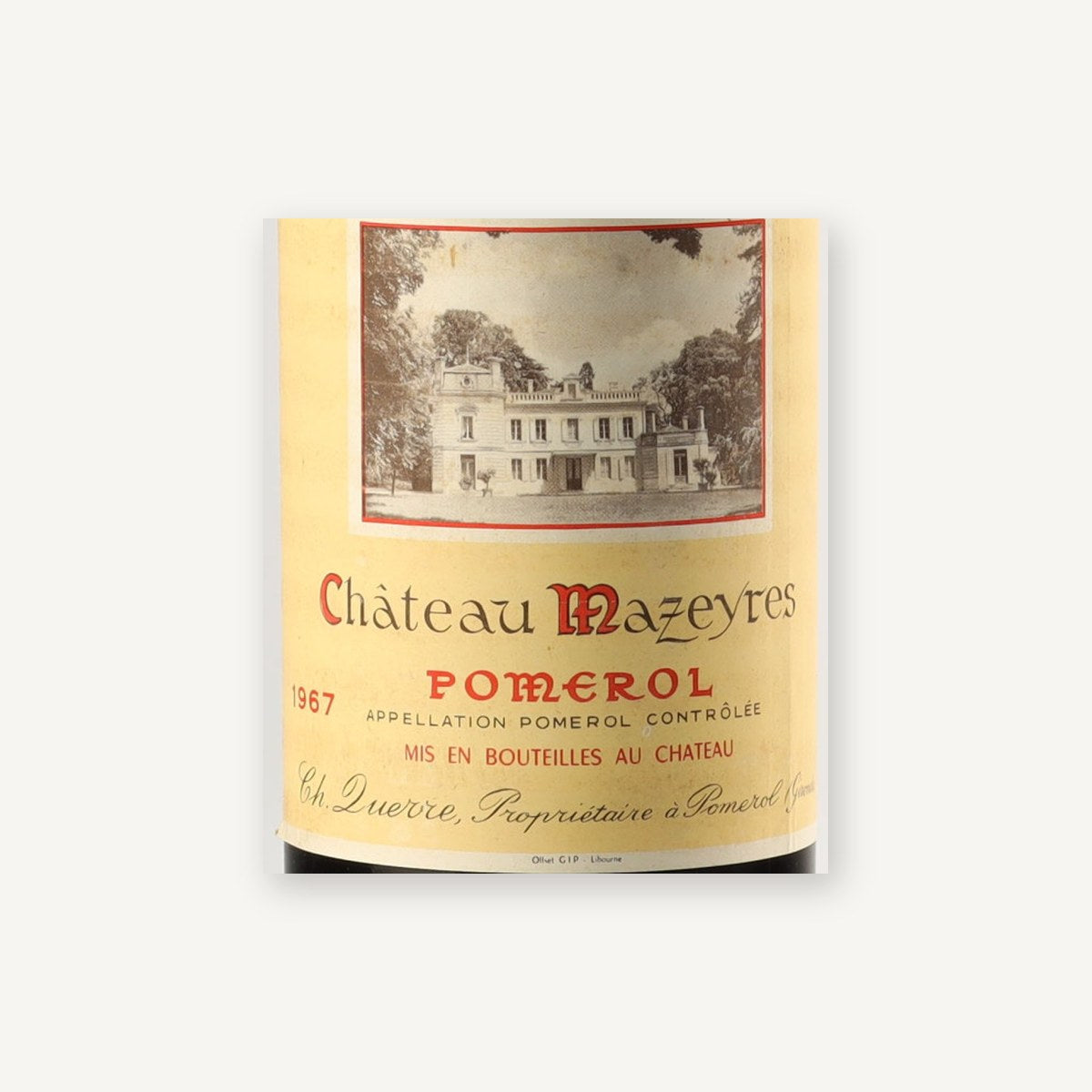 Chateau Mazeyres Pomerol 1967 AOC 0,75l