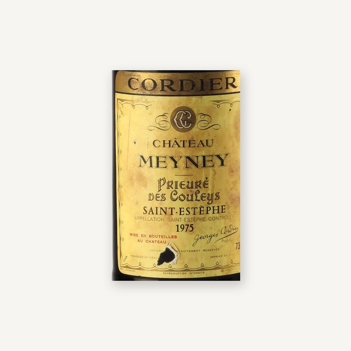 Chateau Meyney Saint-Estephe 1975 AOC 0,75l