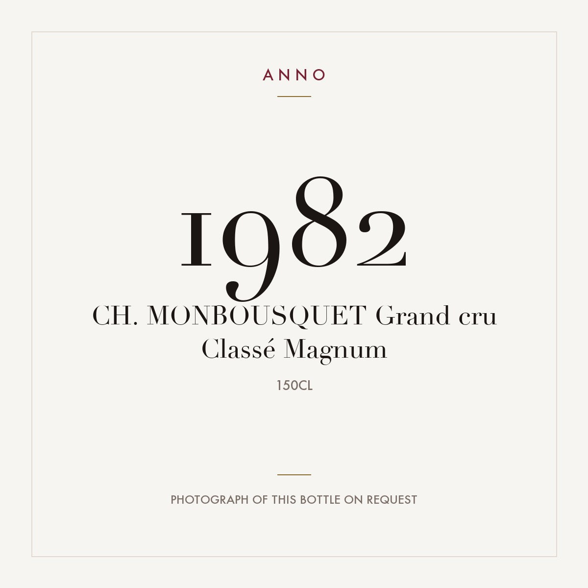 Chateau Monbousquet Saint-Emilion Grand Cru 1982 AOC 1,5l